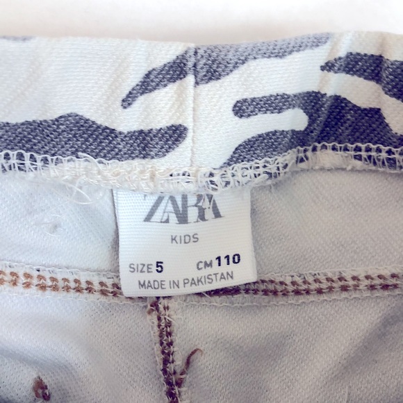 Zara Kids Zebra Print Jeggings, Size 5 - Picture 6 of 8